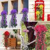 2 шт. подвесной искусственный фиолетовый цветок устойчивый к ультрафиолетовому излучению реалистичный искусственный шелковый цветок виноградная лоза свадьба