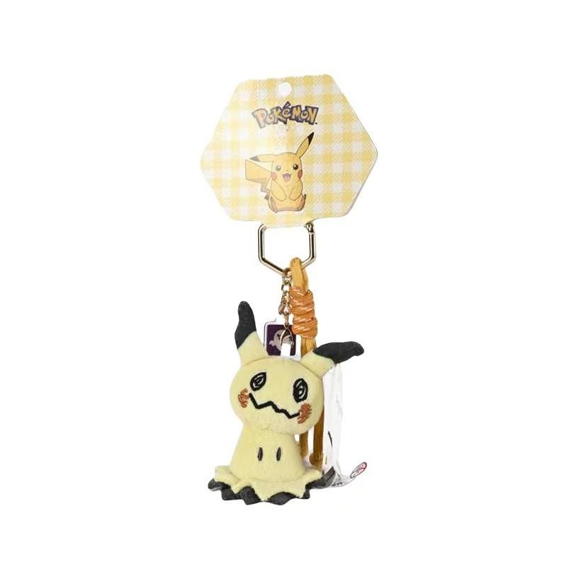 Kawaii Anime Plush Keychain Pikachu Eevee Mew Squirtle Bulbasaur Soft Stuffed Toy Bag Charm Pendant Kids Birthday Gift