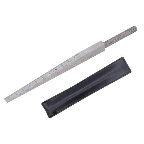 Easy-to-read, 2-scale feeler gauge with storage bag, 0.5-11mm, for measuring hole diameter, length, and gaps, made of durable stainless steel, suitabl