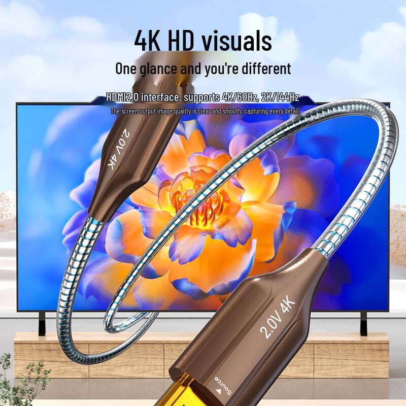 Бронированный 4K HDMI 2.0 Оптоволоконный Кабель FengYingZi