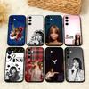 Чехол для телефона P-PinkPantheress Singer для Samsung A73,72,71,A52,51,40,41,A22,A32,31,A13, Мягкий черный корпус