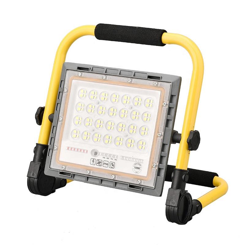 New Design Working Camping Rechargeable Outdoor Portable 100 Watts Led Solar Rgb Flood