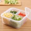 4 Grid Drain Fridge Food Storage Crisper Fooding Sorting Frozen Storage Box Durable Storage Box