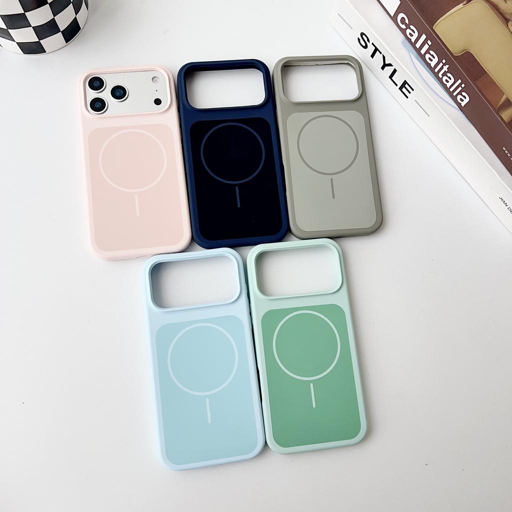 For iPhone 17 Pro Case Compatible with MagSafe Shockproof Silicone Phone Back Cover