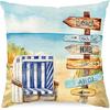 Summer Hot Style Ocean Style Pillow Beach Shell Pattern Blue Pillow Case Home Sofa Pillow Case Cushion Cover