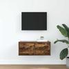 TV Wall Cabinet Smoked Oak 60 x 31 x 25.5 cm Particleboard