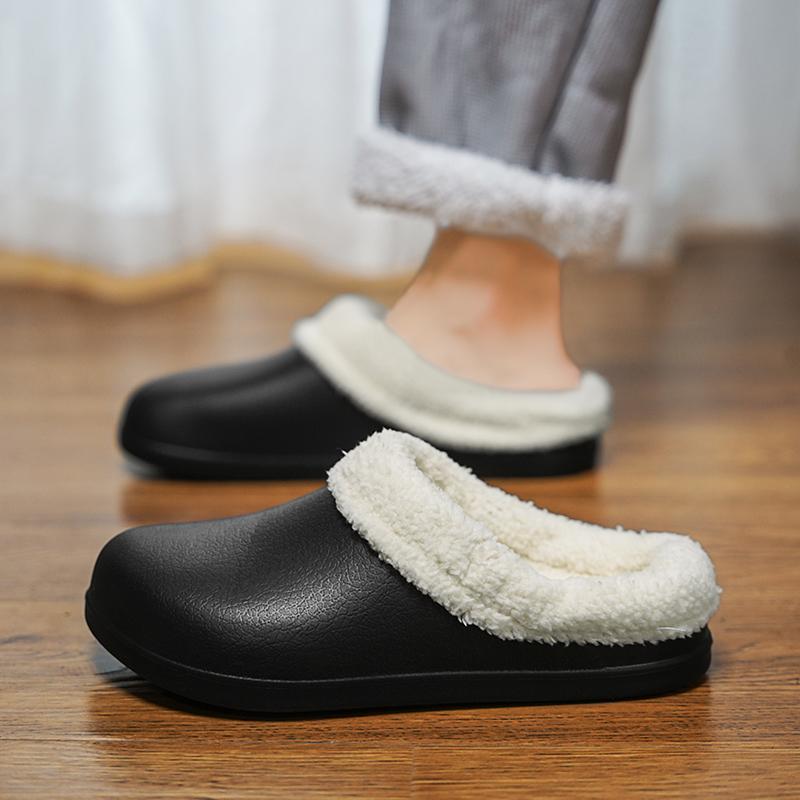 New Slippers Men's Home Winter Casual Shoes For Men Indoor Ourdoor Plus Warm Non-slip Round Toe Eva Mans Slipper Young Fashion