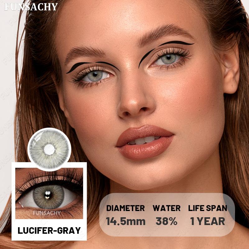 FUNSACHY 1 Pair Natural Blue Contact Lenses for Eyes Korean Fashion Color Eye Contacts Cosmetics Eye Makeup High Quality Lenses