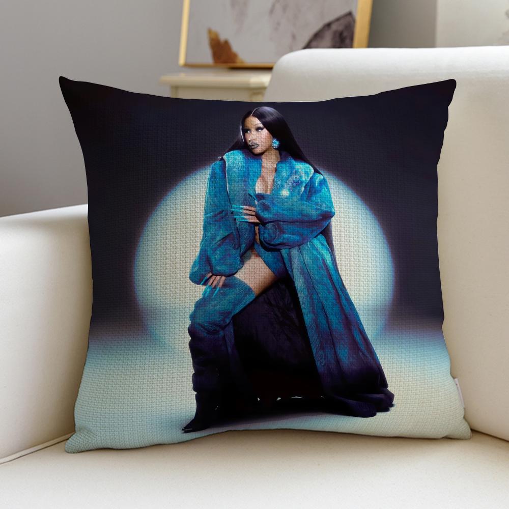 HipHop BBCardi BS Cushion Cover Breathable and skinfriendly linen pillowcase square removable and washable cushion