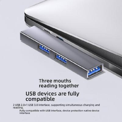 Компактный USB-хаб-адаптер, 3 порта, расширение, передача данных 5 Гбит/с, наклонная конструкция, поддержка OTG для мобильных устройств, компьютера