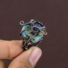 Spiny Oyster Handmade Copper Wire Wrap Jewelry Ring Size 7 J6l70