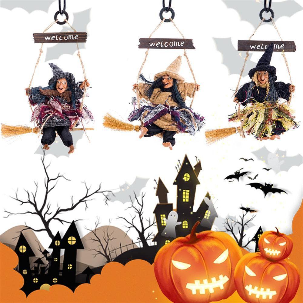 Украшение для вечеринки Домашняя дверь Бар Клубное украшение Куклы-ведьмы Хэллоуин Подвесной призрак Декорации для дома с привидениями