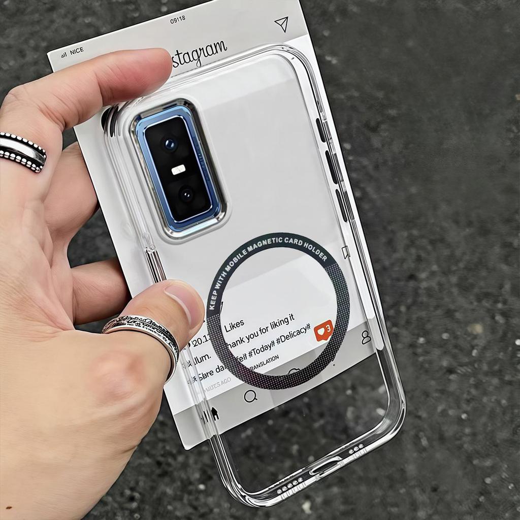 Чехол для infinix GT 30, 30 PRO Минималистичный Полупрозрачный Магнитный Чехол Поднятый Гальванизированный Ободок Камеры Противоскользящий Ударопрочный Защитный Корпус