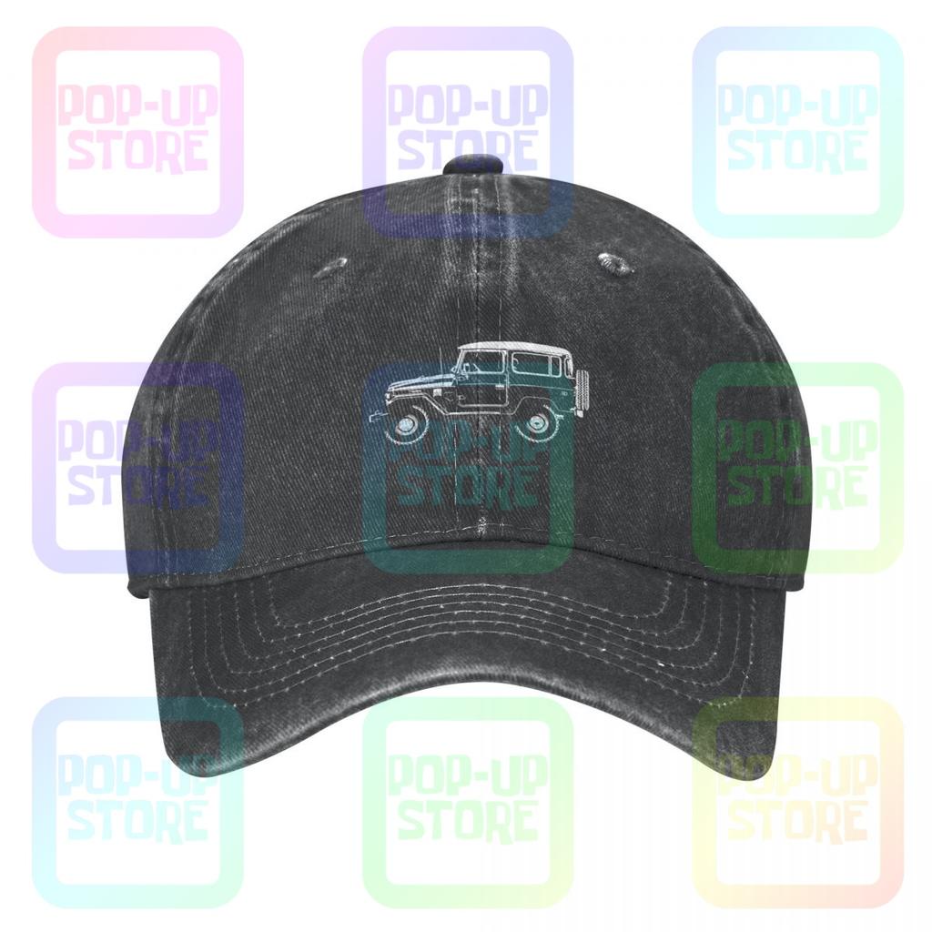 Toyota Bj Fj Land Cruiser Washed Denim Baseball Cap Trucker Hats Best Streetwear