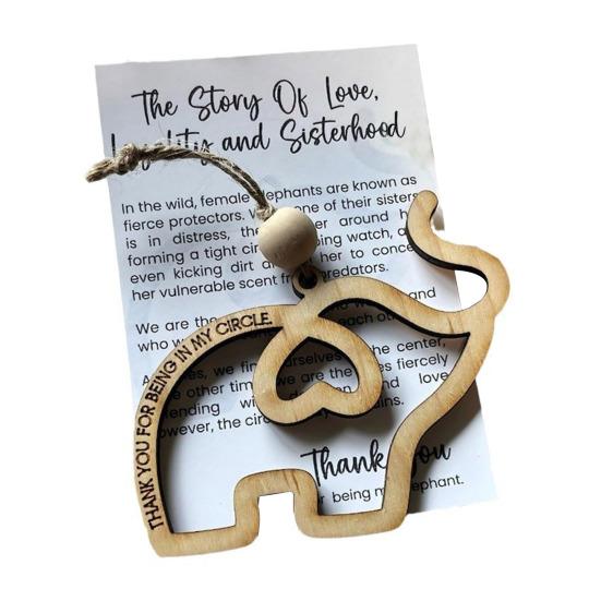 Yousheng 1/2/3/5/10 шт. Подарок дружбы сестринское слоновое деревянное украшение в виде слона с картой истории Рождественский подарок дружбы для женщин племени