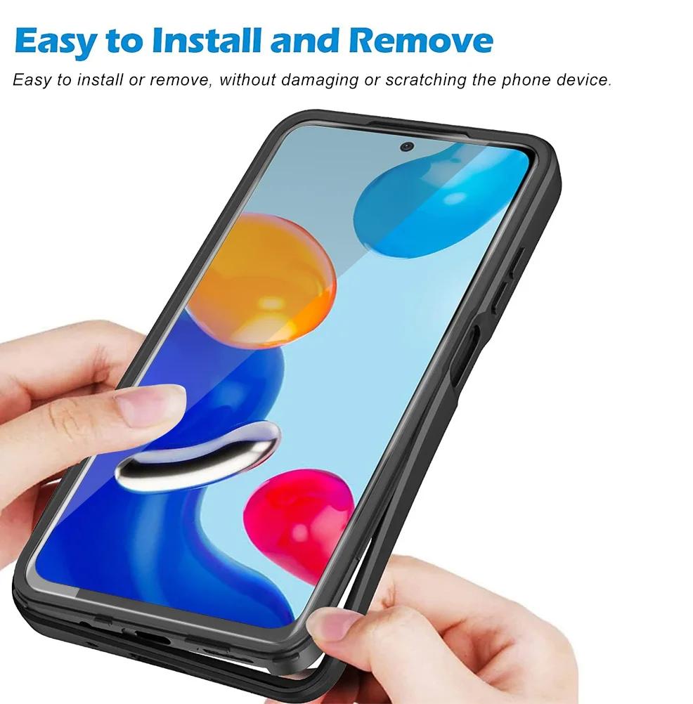 Противоударный чехол с полной защитой для Xiaomi 13T Redmi 13C 12C 10C Note 12S 4G 12 Pro Plus 11 11S 10 10S 10A 9 9C NFC A1 Poco F5 X5 Pro 5G двойная крышка