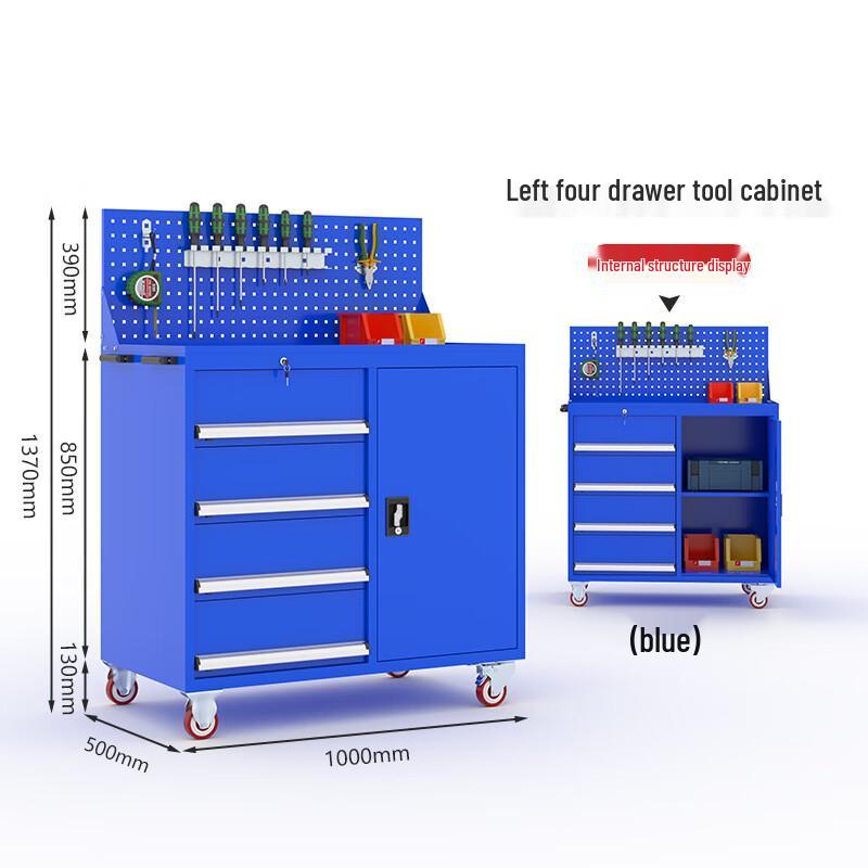 Heavy-Duty Metal Tool Storage Cabinet for Workshop and Garage.