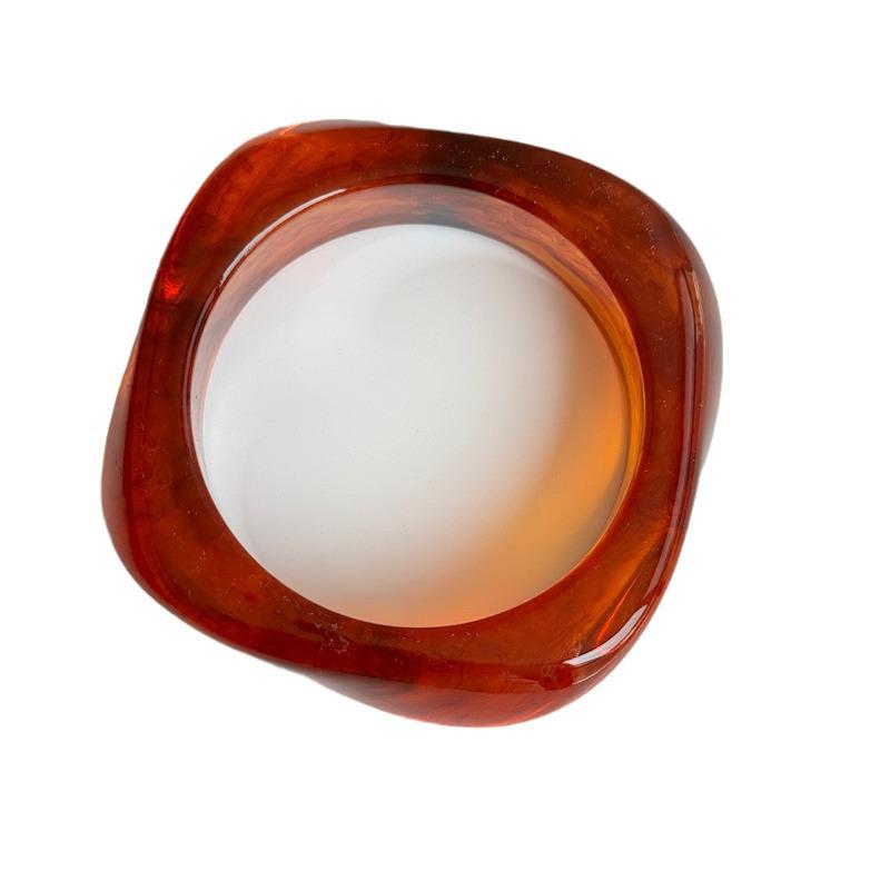 Браслет макарон из цветной геометрической смолы: Неправильный дизайн укладки Sweet Girl