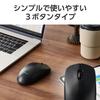 ELECOM Wireless Mouse Bluetooth L Size 3 Buttons Symmetrical Black M-LE10BRABK