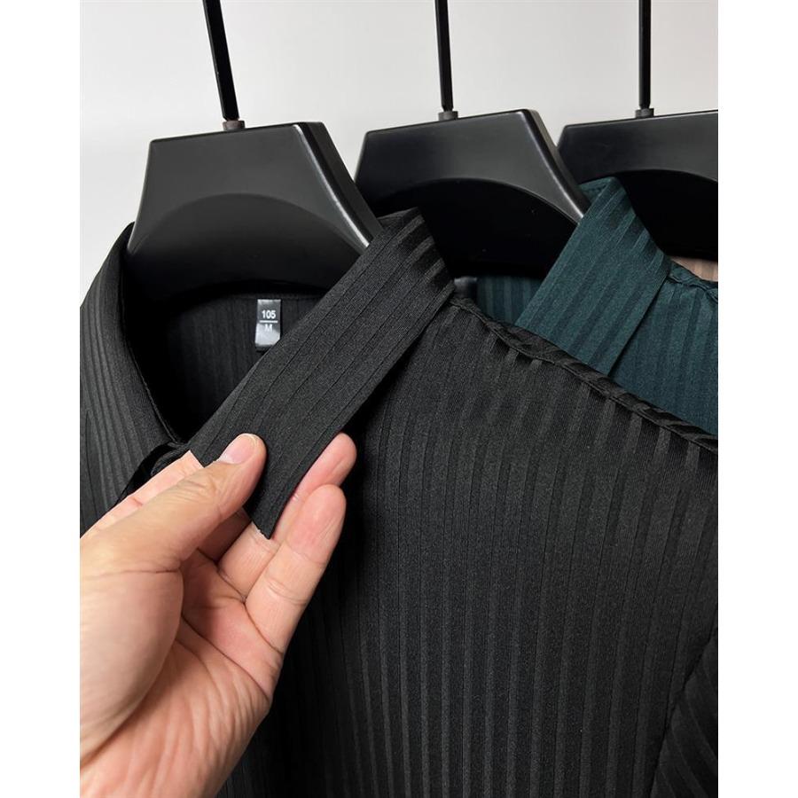 Летняя рубашка поло с воротником в полоску, мужская спортивная рубашка поло, верх