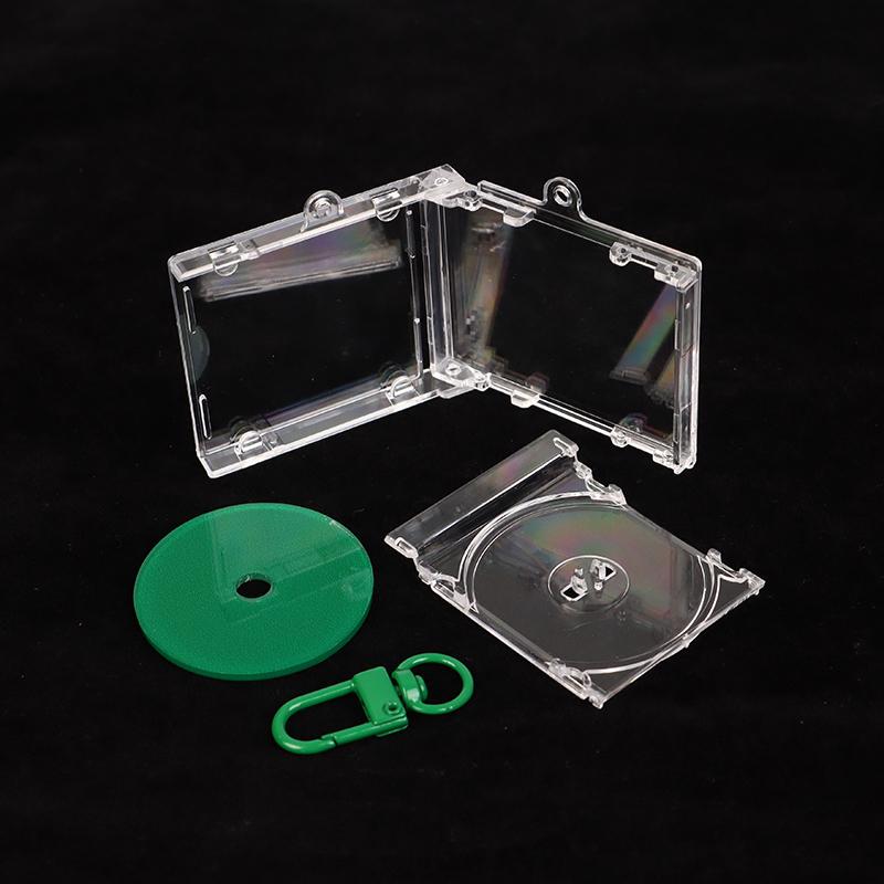 Blank Album Cd Case Keychain Pendant Mini Cd Player Keyring Peripheral Commemorative Album Key Holder Diy Bag Hanging Decoration