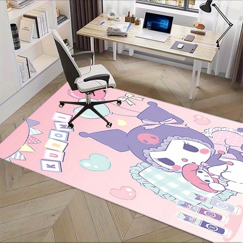 Office Rug Kuromi, Pastel Anti-Slip Rug, Machine Washable for Living Room, Bedroom, Office, Multiple Sizes, Bedroom Mat, Decorative Mat, Durable Mat,