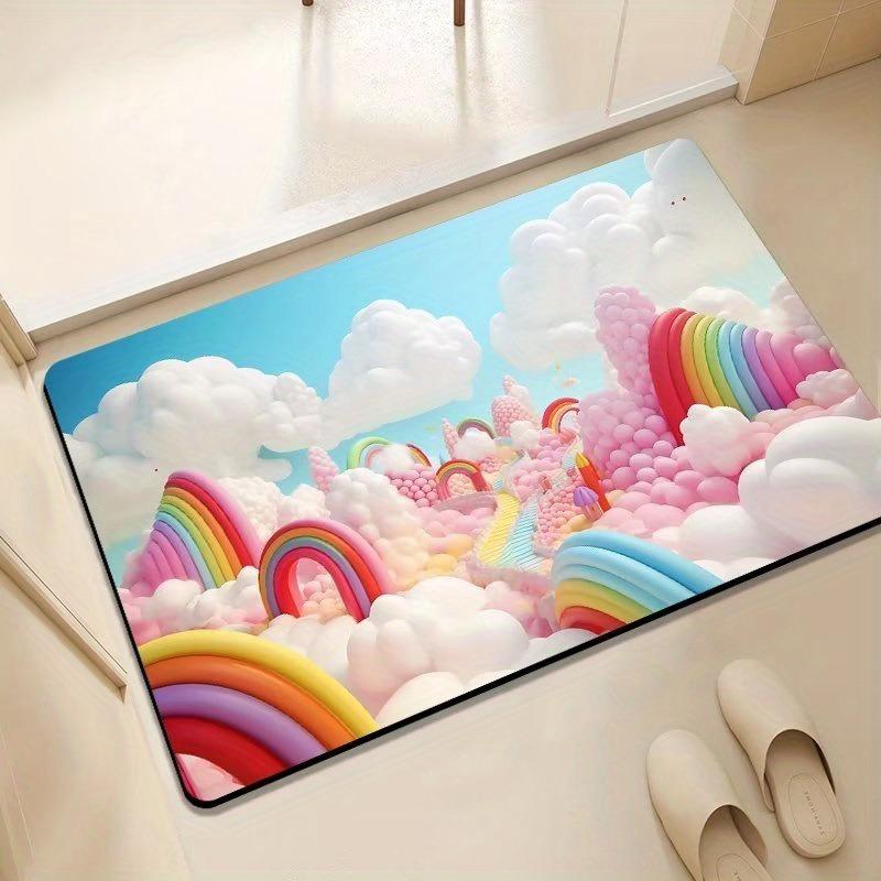 Three-dimensional Flower Diatom Mud Floor Mat Bathroom Carpet Toilet Footpad Super Absorbent Washstand Mats Home Entry Decor Rug