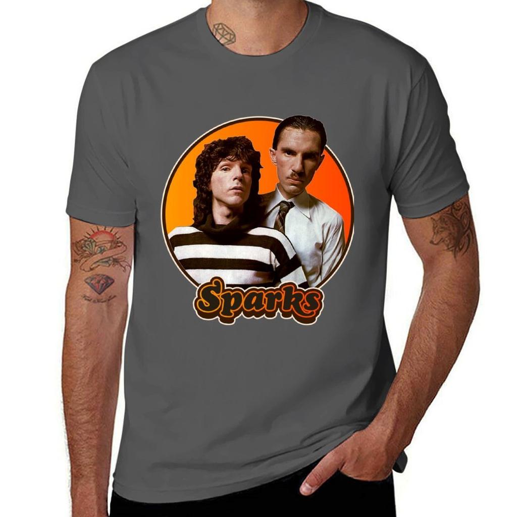 Ретро Футболка-трибьют группе Sparks Летняя Повседневная Свободная Футболка