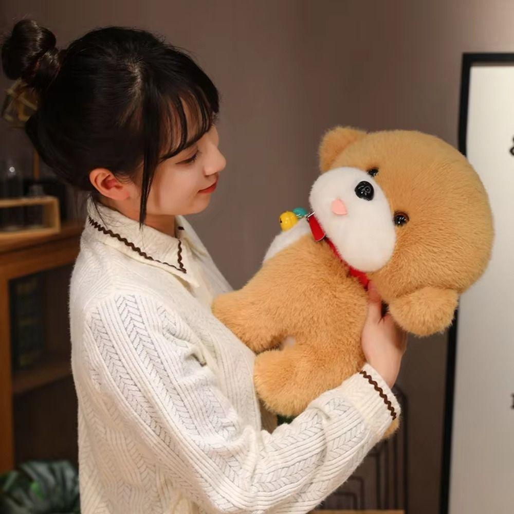 PP Хлопок Красный Колокольчик Куклы Щенки Сидящие Мягкие Игрушки Кукла Щенок Дни Рождения Вечеринки