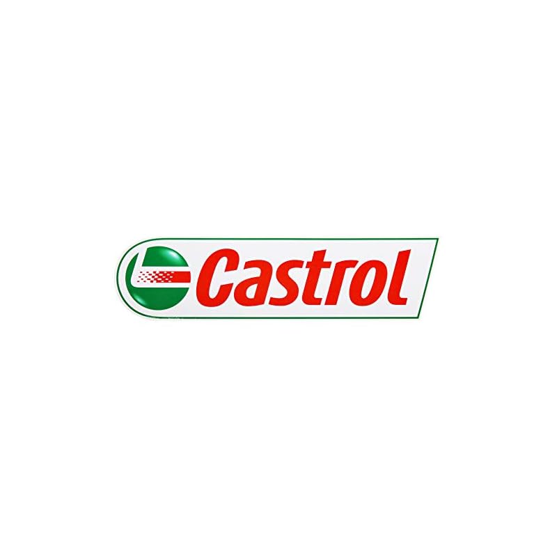 Наклейка с логотипом Castrol Official Merchandise (240 х 63 мм) - Идеально подходит для украшения вашего автомобиля, личных вещей и т. д.. Castrol UJP10017