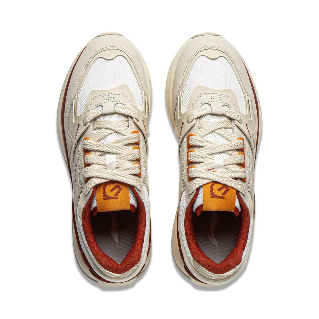 Li Ning 001 Original Aspiration V2 Нескользящие, Износостойкие, Упругие Низкие Повседневные Кроссовки Мужские Бежевый AGLW015-2