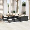 VidaXL 14-piece Garden Sofa Set Black Polyrattan, Modern Outdoor Furniture Set, Garden Sofa 3361810