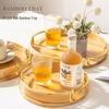 WY Simple Bamboo Round Serving Tray
