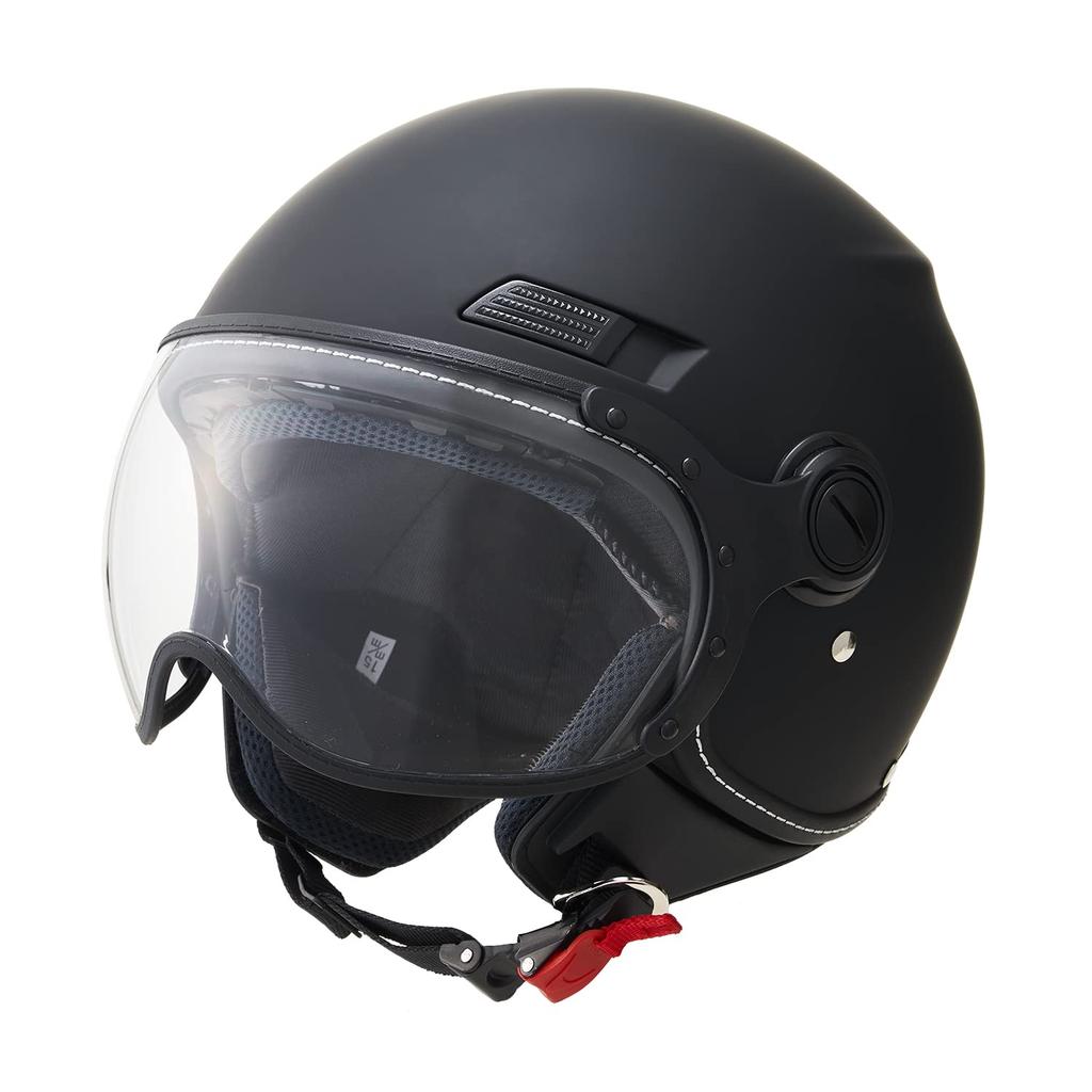 Marushin Motorcycle Helmet Jet SAFIT Matte Black M Size MS-340 (57-58cm) MS340MBK/M