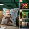 George The Curious Monkey Pillow Case Safe Custom Photo Pillow, Anti-fade Brushed Fleece Cushion, Maternal & Infant Safe.