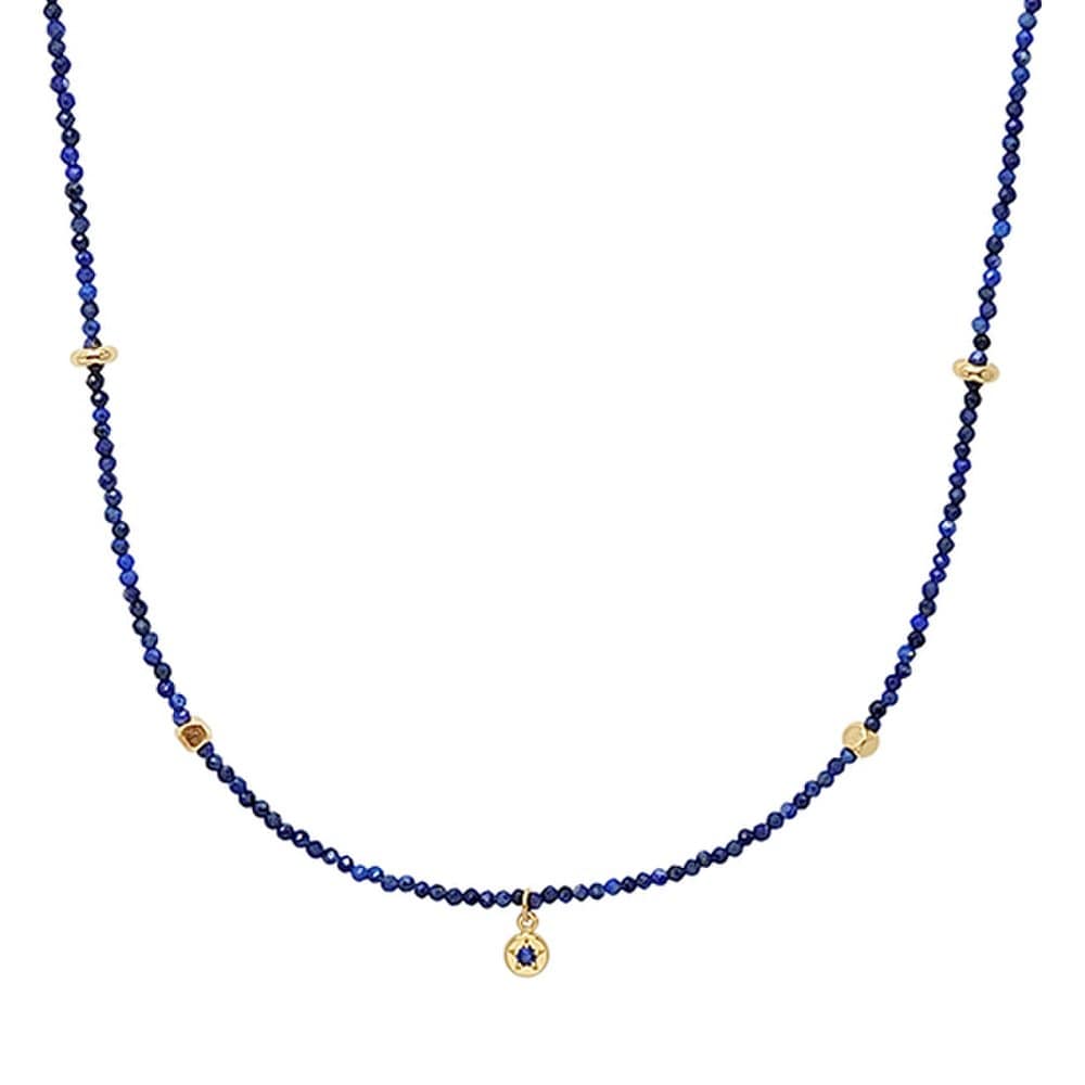 Slim Raw Lapis Lazuli Necklace