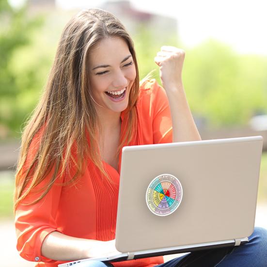 2 шт. наклейки на телефон, колеса чувств, диаграмма эмоций, водонепроницаемые, многоразовые, широкий спектр эмоций, декоративные самоклеящиеся, съемные наклейки на холодильник, подарок