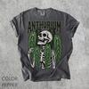 Рубашка Anthurium Skeleton Comfort Colors, Готическая рубашка с растением, Футболка Anthurium Warocqueanum с черепом, Редкая рубашка для комнатного растения, Подарок любителю ароидных растений