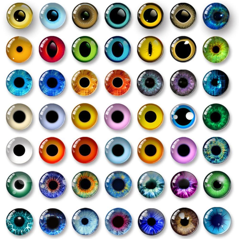 20pcs/10pairs 6mm-20mm Puppet Crystal Eyes Plastic Glitter Crystal Eyes DIY Doll Accessories