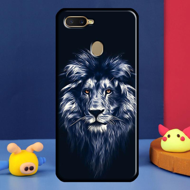 Арт Лев Чехол для телефона Oppo A54 A57 S A78 A58 A98 A5 A9 A91 A15 A16 A17 A52 A72 A76 A96 A74 A94 A77
