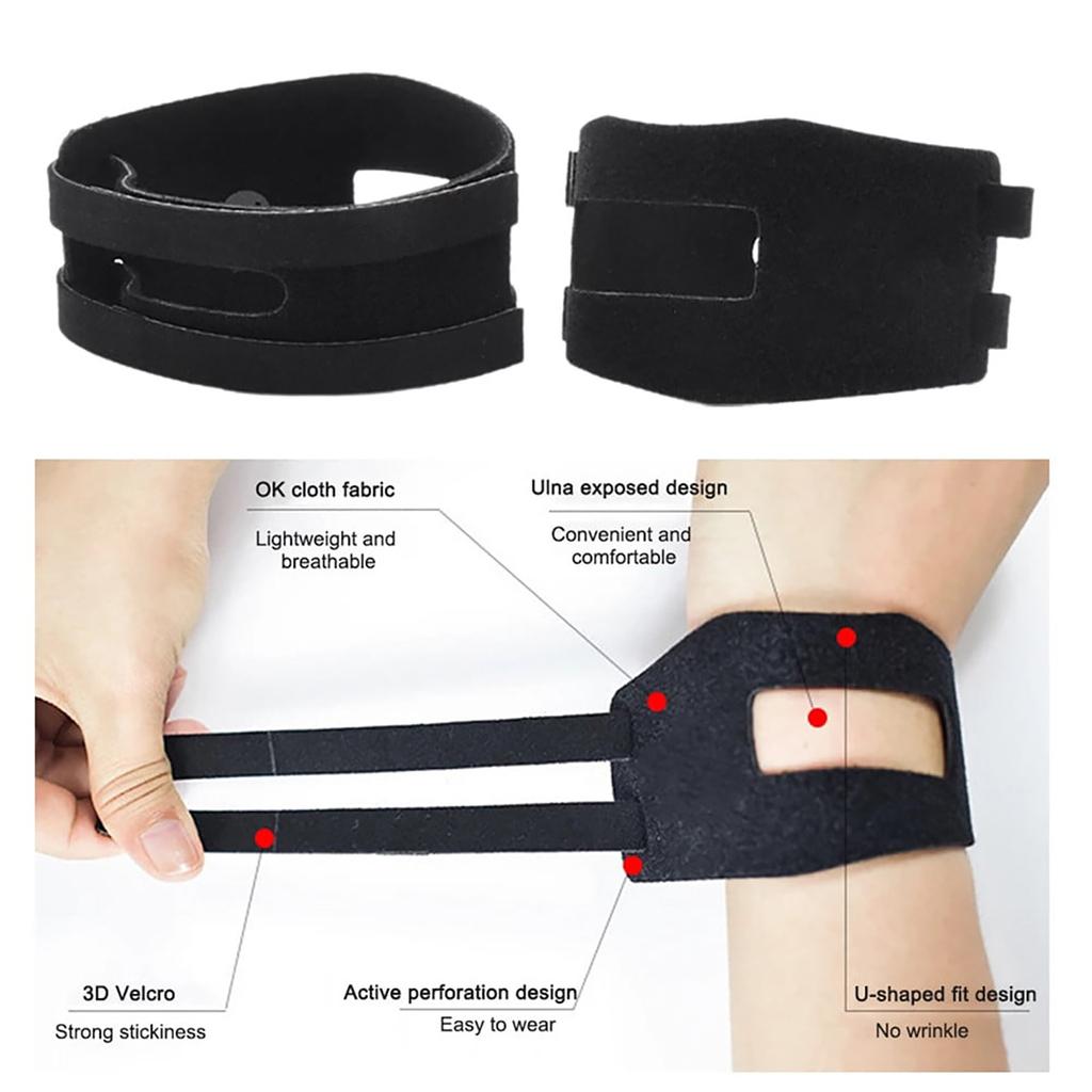 Sports Wrist Strap  Sprain Wrist Strap Adjustable Wrist Brace Black