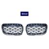 One Pair Diamond Kidney Grille Racing Grill For BMW X5 X6 E70 E71 2008-2013 Front Grills Car Styling Meteor Style Replacement