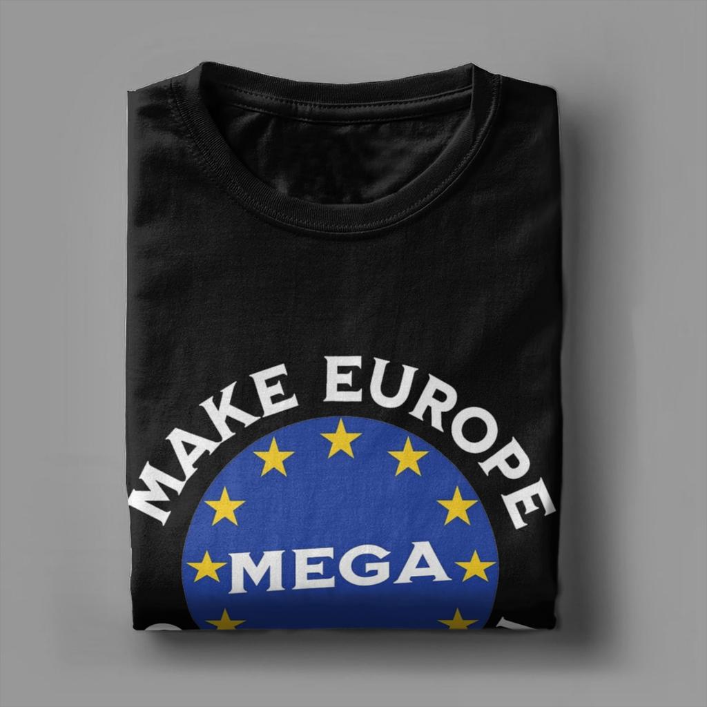 Мужская и женская футболка Make Europe Great Again из чистого хлопка, модная футболка, верхняя одежда