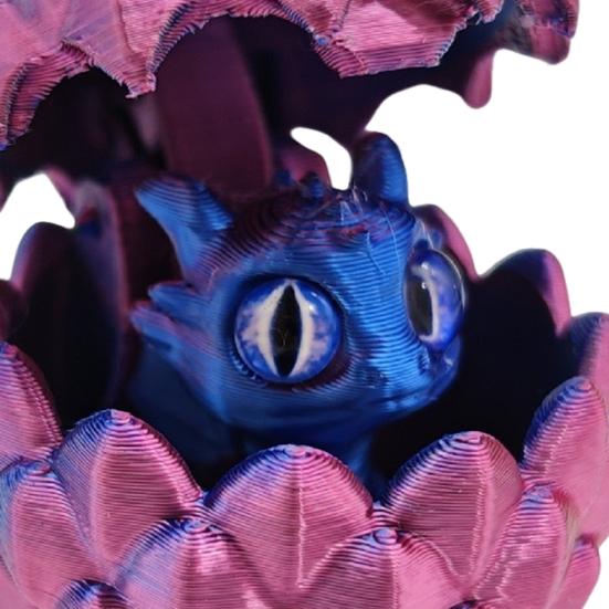 2 шт. Фигурка яйца дракона, напечатанная на 3D-принтере, Мини-фигурка дракона, Игрушка-непоседа, Яйцо дракона с миниатюрным драконом внутри, Украшение