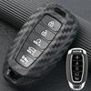 Брелок для ключей из углеродного волокна, чехол для автомобильного пульта дистанционного управления, чехол для брелока, держатель для защиты Hyundai Palisade Elantra 2021 2020 2019, автозапчасти