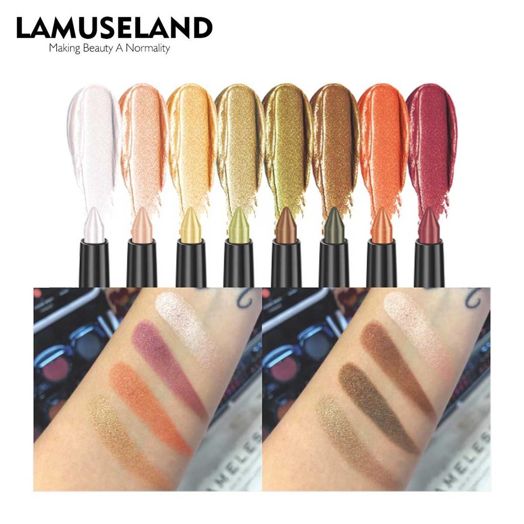 8 цветов теней для век, блестящие гладкие тени для век, матовые тени для век, яркая мерцающая косметика для макияжа глаз — (1 г) E123