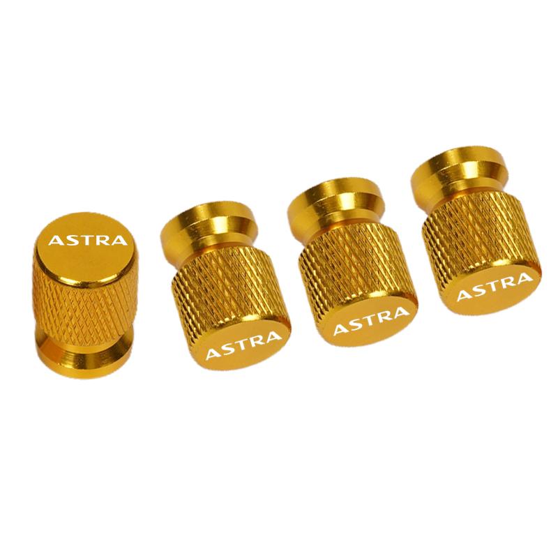 BBEY1 4pcs Car CNC Aluminum Tire Valve Air Port Stem Cover Caps For Opel Astra Accessories