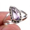 Ювелирное кольцо из твердого серебра 925 пробы с натуральным розовым аметистом ручной работы S.6.5 F9i15