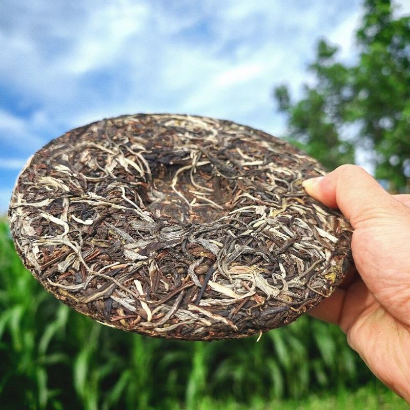 357 г Чай пуэр из Чжунхунъинь Мэнхай, сырой чай, коричневый горный чай, юньнаньский чай пуэр, чай Seven Son Cake