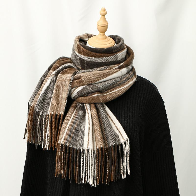 High-end New Imitation Cashmere Versatile Scarf Women's Soft Warm Thickened Shawl Cold-proof Scarf